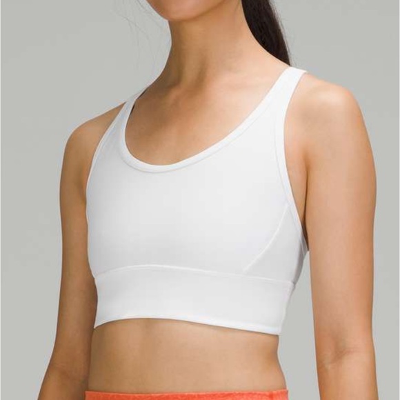 Lululemon Mesh Back Long Line Train Bra - White - Picture 9 of 9